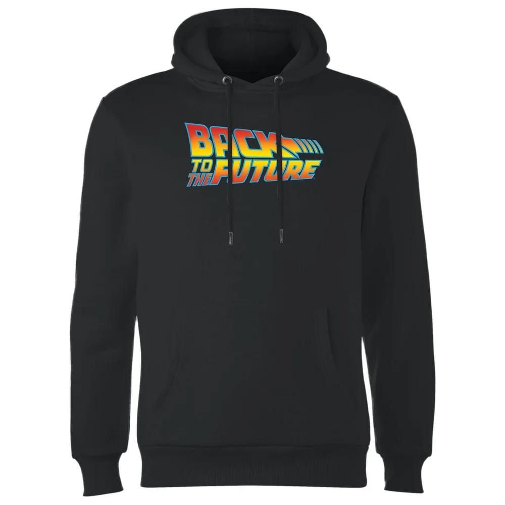 Back to the Future Classic Logo Hoodie - Zwart - S Afbeelding 1