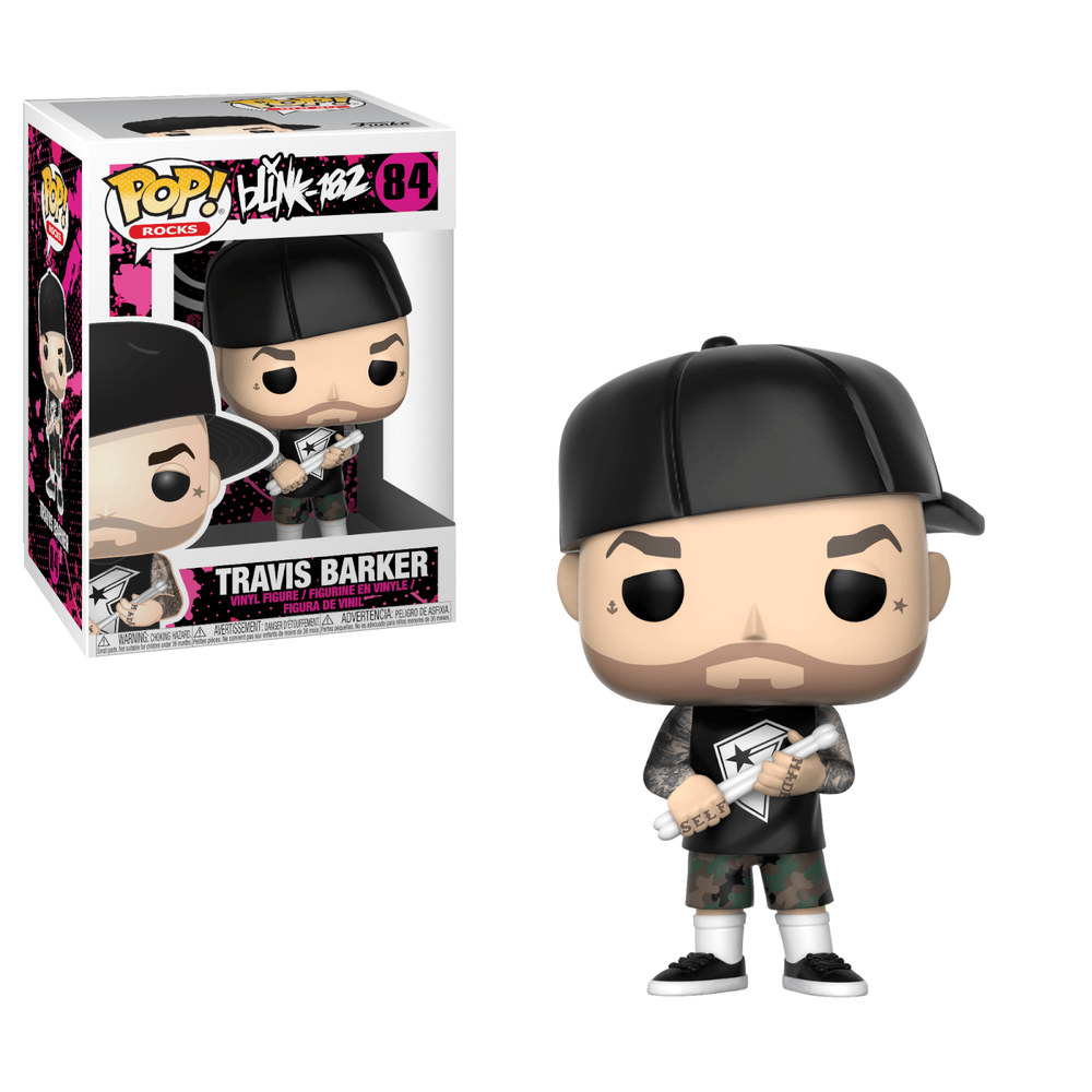 Pop! Rocks Blink 182 Travis Barker Funko Pop! Figuur Afbeelding 1
