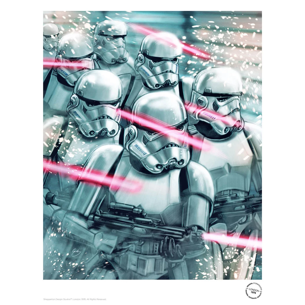 Star Wars The Original Stormtrooper Attack Print Afbeelding 1
