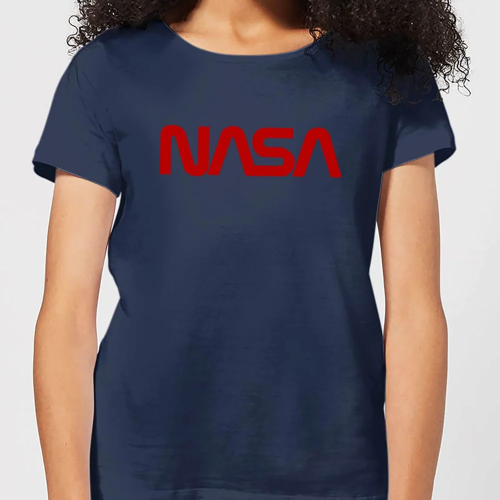 NASA Worm Logotype Dames T-shirt - Navy - S Afbeelding 1