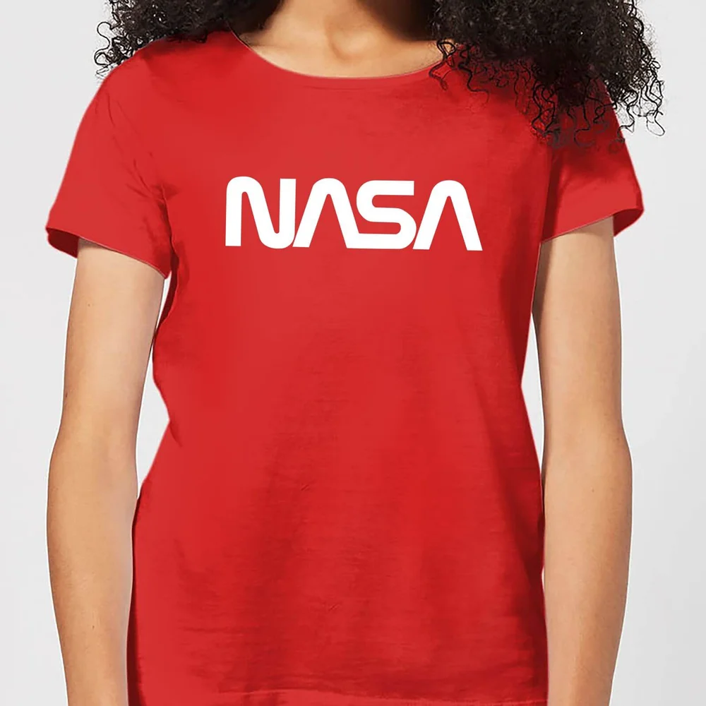 NASA Worm Logotype Dames T-shirt - Rood - L Afbeelding 1