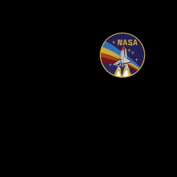 NASA Vintage Rainbow Shuttle Dames T-shirt - Zwart