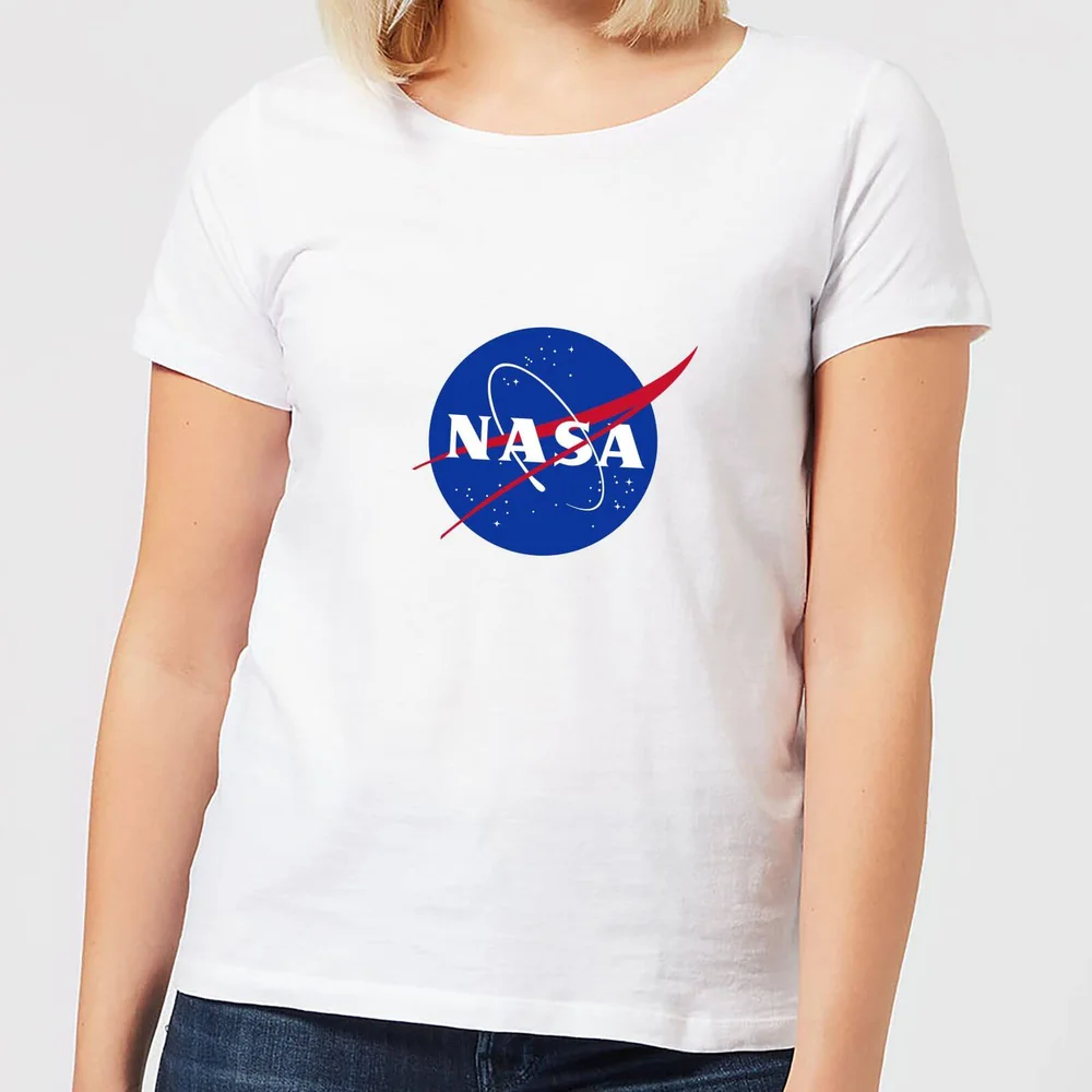 NASA Logo Insignia Dames T-shirt - Wit - S Afbeelding 1