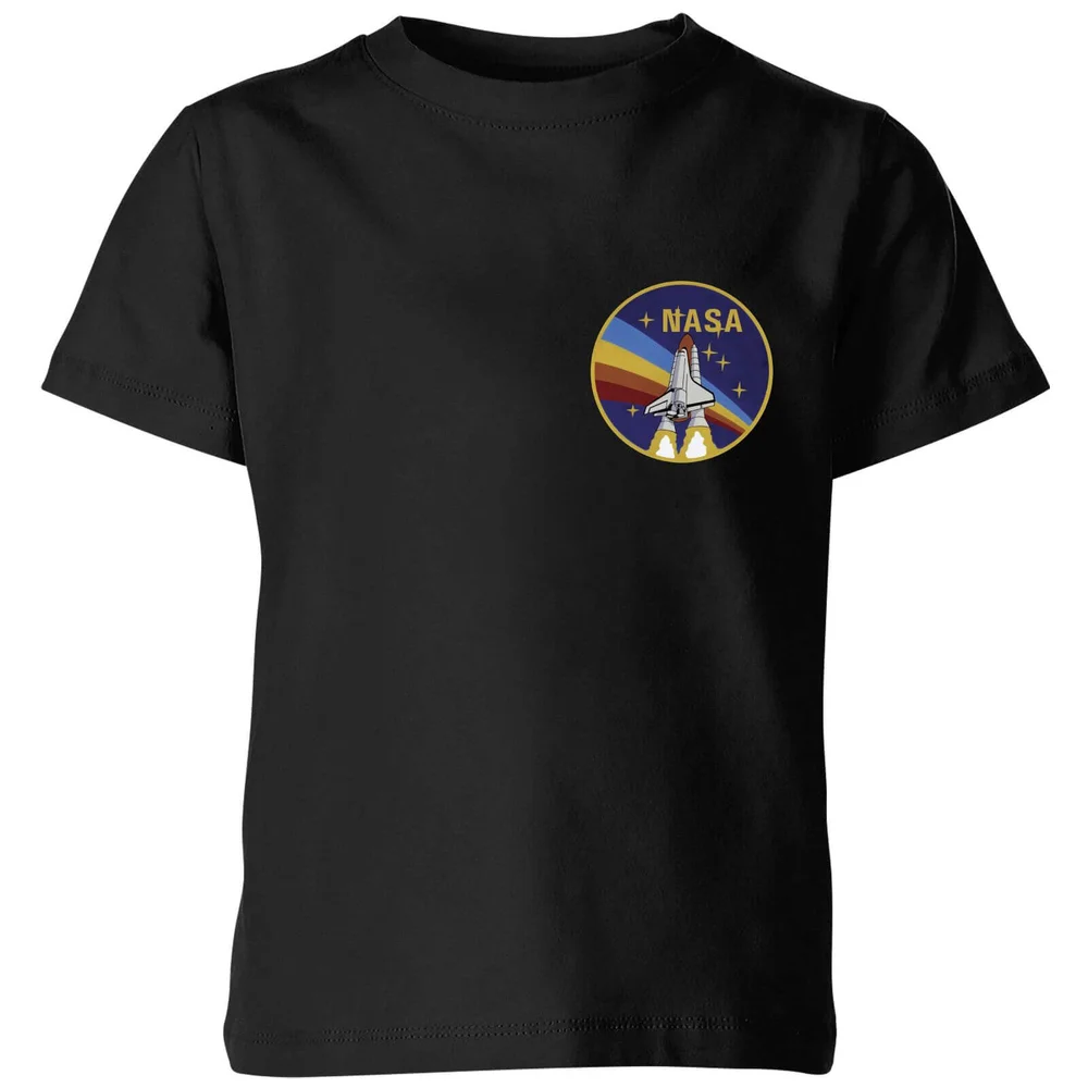 NASA Vintage Rainbow Shuttle Kinder T-shirt - Zwart - 98/104 (3-4 jaar) Afbeelding 1