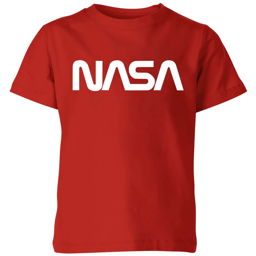 NASA Worm Logotype Kinder T-shirt - Rood - 98/104 (3-4 jaar) Afbeelding 1