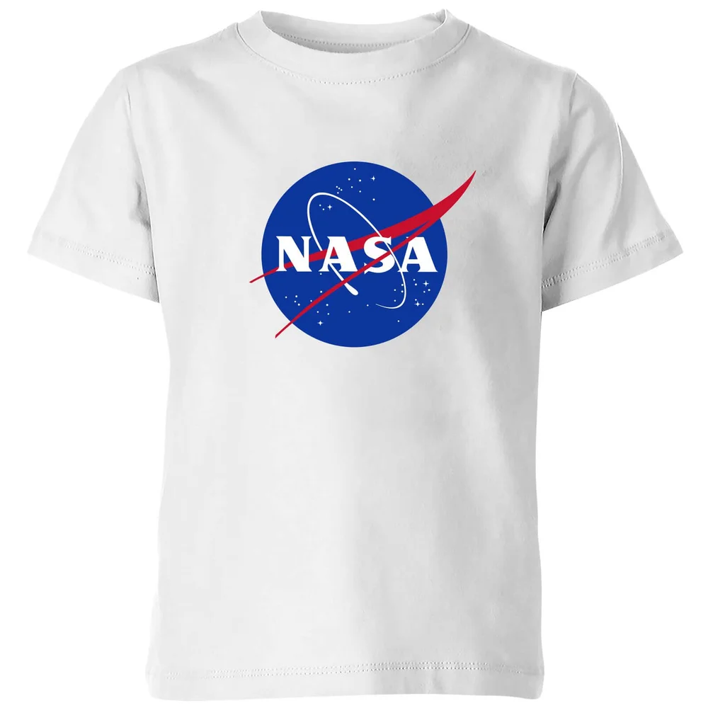 NASA Logo Insignia Kinder T-shirt - Wit - 98/104 (3-4 jaar) Afbeelding 1