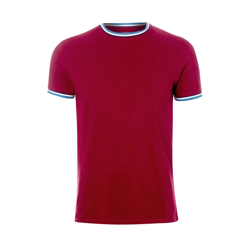 Broken Standard Men's Sacombe Tipped T-Shirt - Rich Red - S - Rood Afbeelding 1