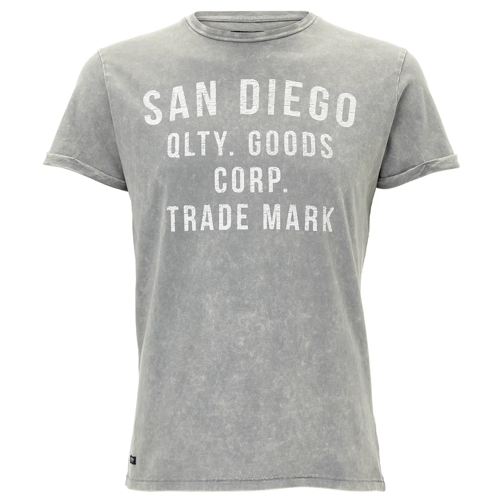 Threadbare Men's Trademark T-Shirt - Grey - S - Grijs Afbeelding 1