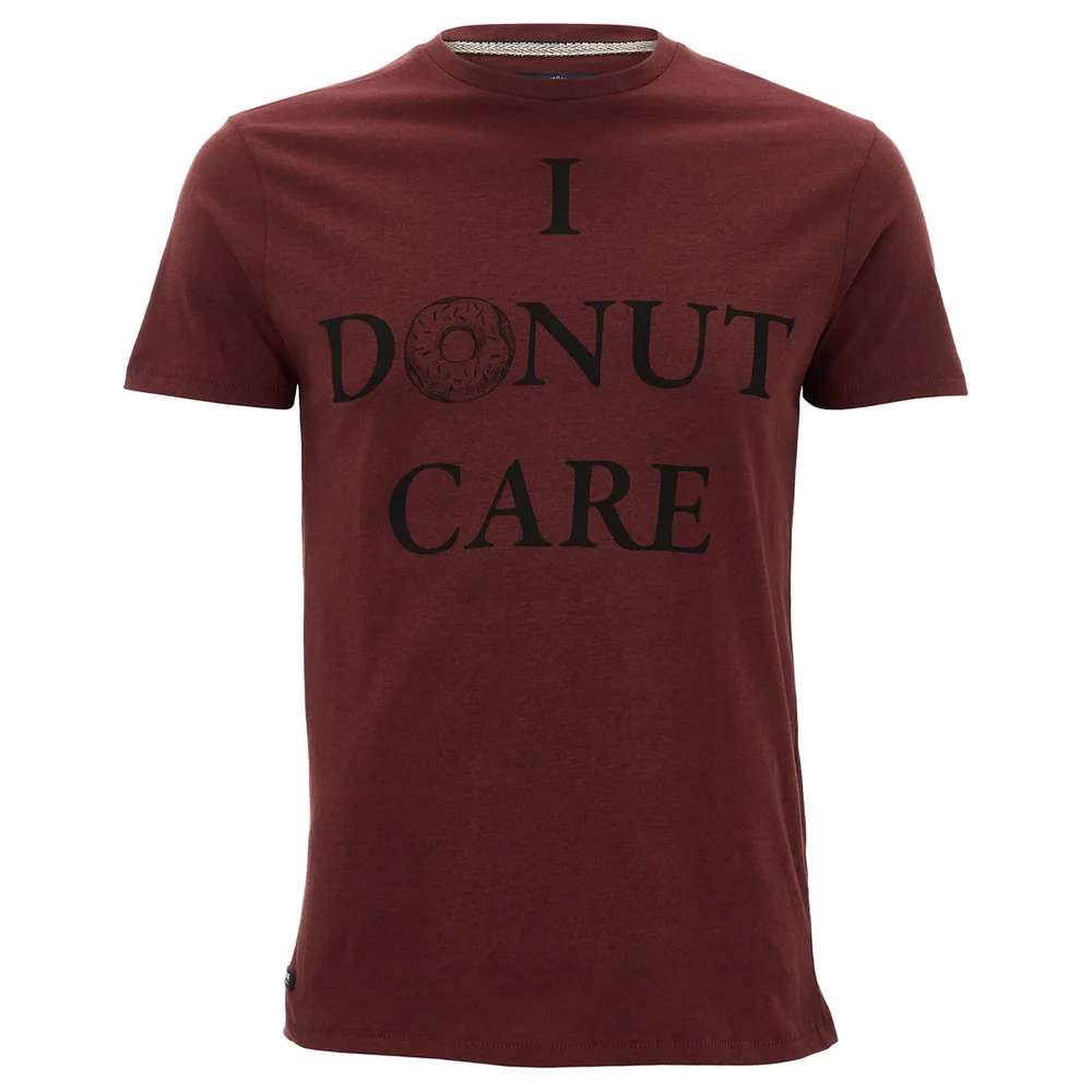 Threadbare Men's Donut Care T-Shirt - Deep Plum Marl - S - Paars Afbeelding 1