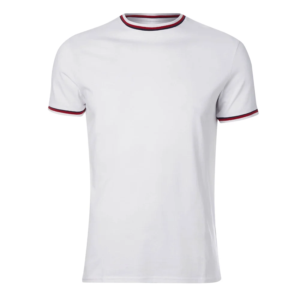 Broken Standard Men's Sacombe Tipped T-Shirt - White - S - Wit Afbeelding 1