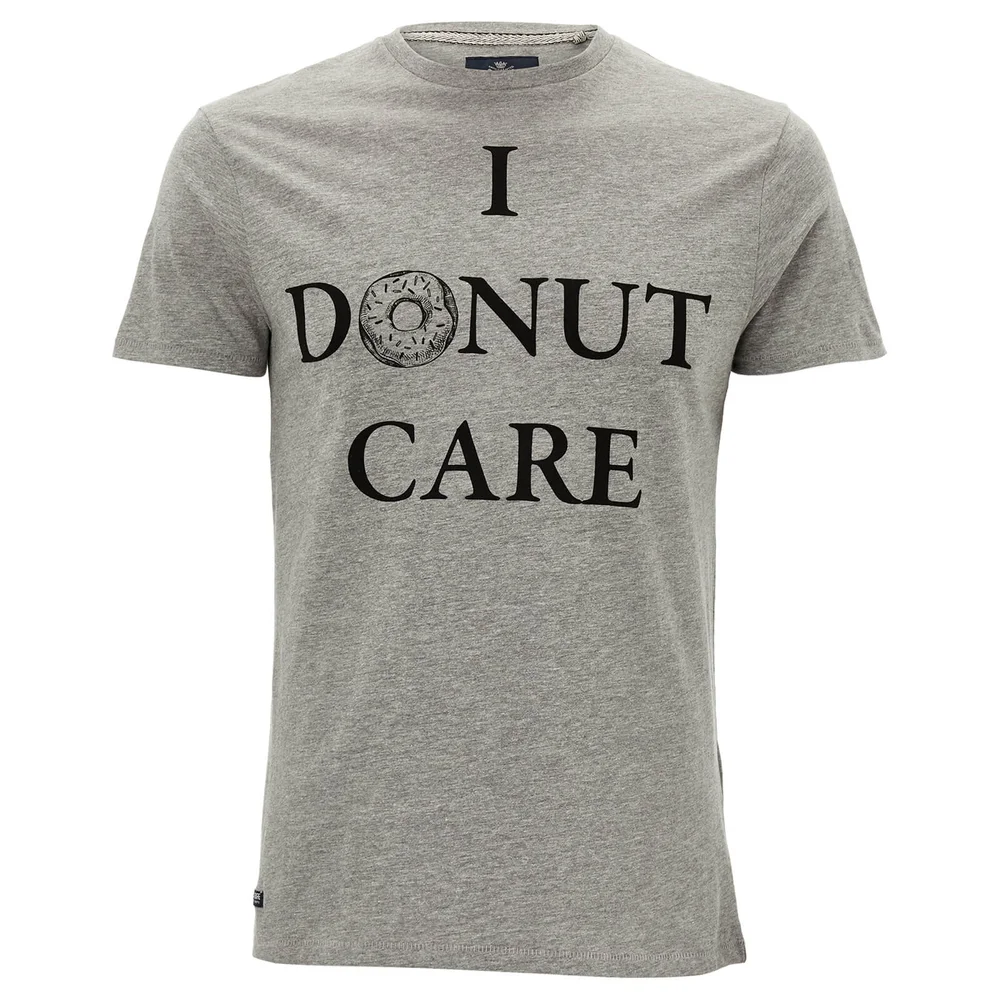 Threadbare Men's Donut Care T-Shirt - Grey Marl - S - Grijs Afbeelding 1