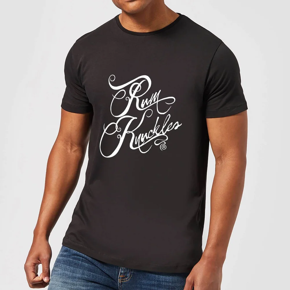 Rum Knuckles Typography T-Shirt - Black - S - Zwart Afbeelding 1