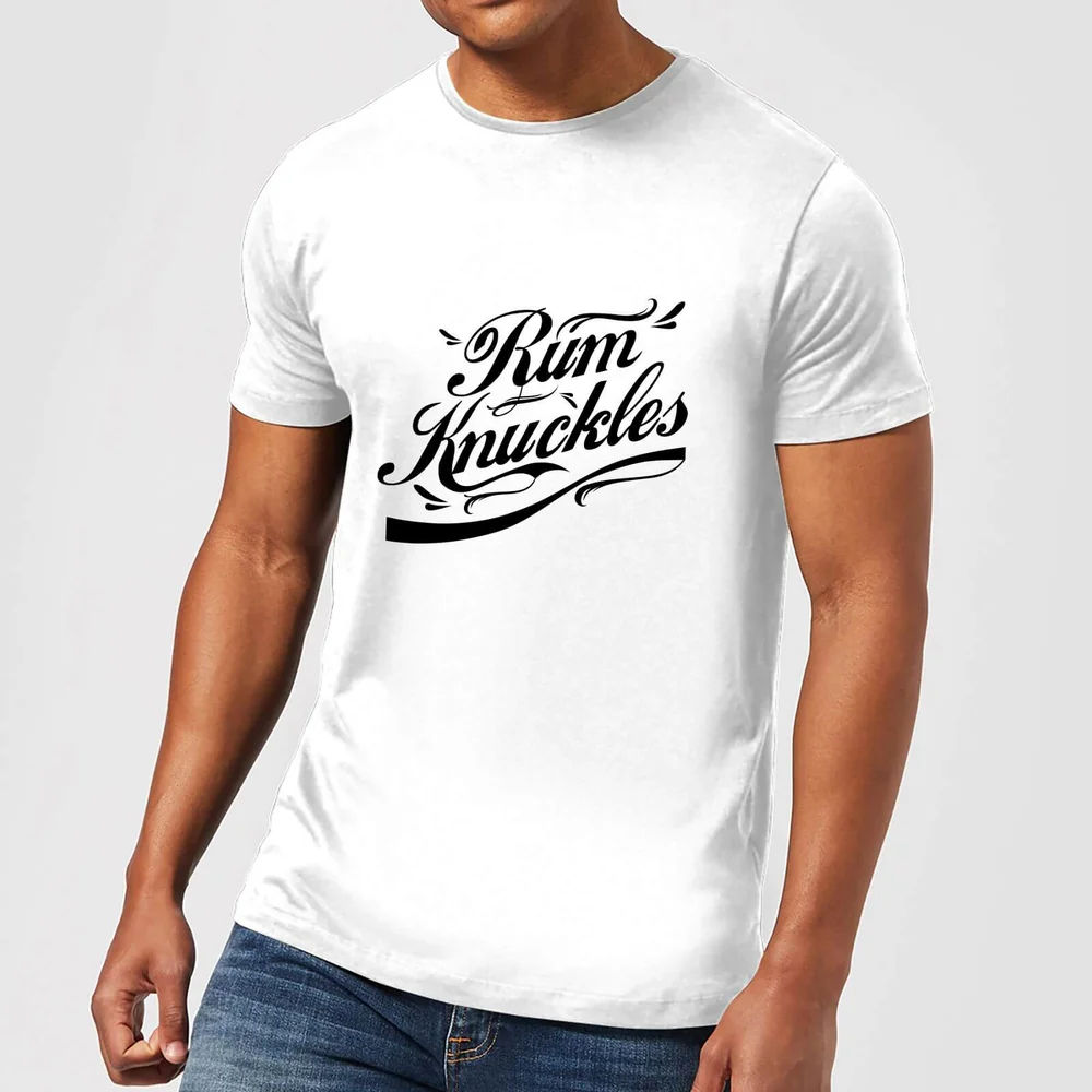 Rum Knuckles Signature T-Shirt - White - S - Wit Afbeelding 1
