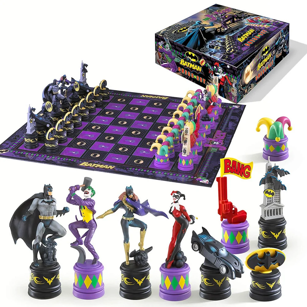 DC Comics Batman Dark Knight vs Joker schaakset Afbeelding 1