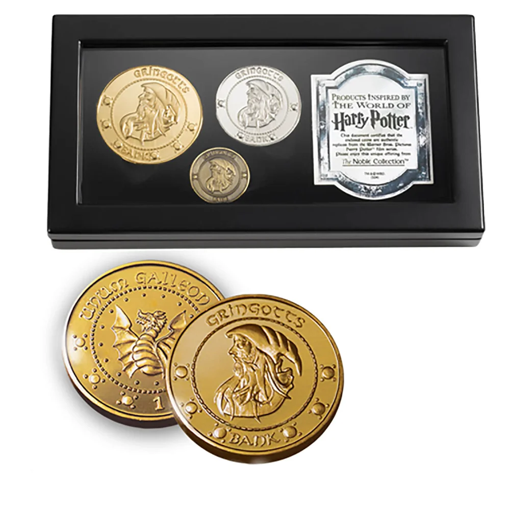 Harry Potter Gringotts Bank Muntenverzameling Inclusief het Galjoen, de Sikkel en de Knut Afbeelding 1