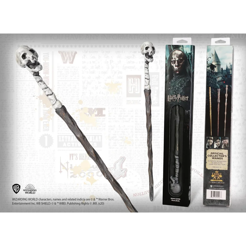 Harry Potter Death Eater's Skull Wand with Window Box Afbeelding 1