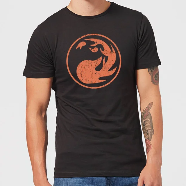 Magic The Gathering Red Mana T-shirt - Zwart