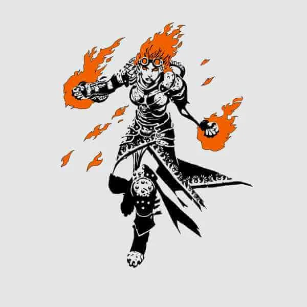 Magic The Gathering Chandra Character Art T-shirt - Grijs