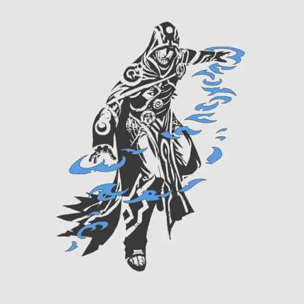 Magic The Gathering Jace Character Art T-shirt - Grijs