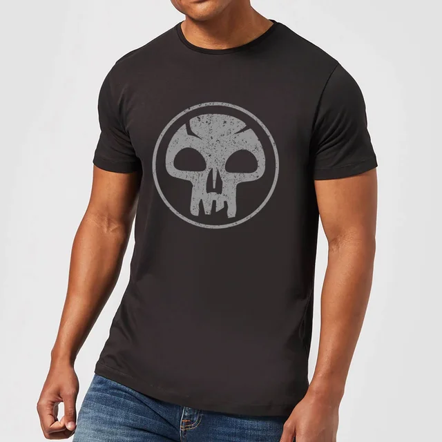 Magic The Gathering Black Mana T-shirt - Zwart