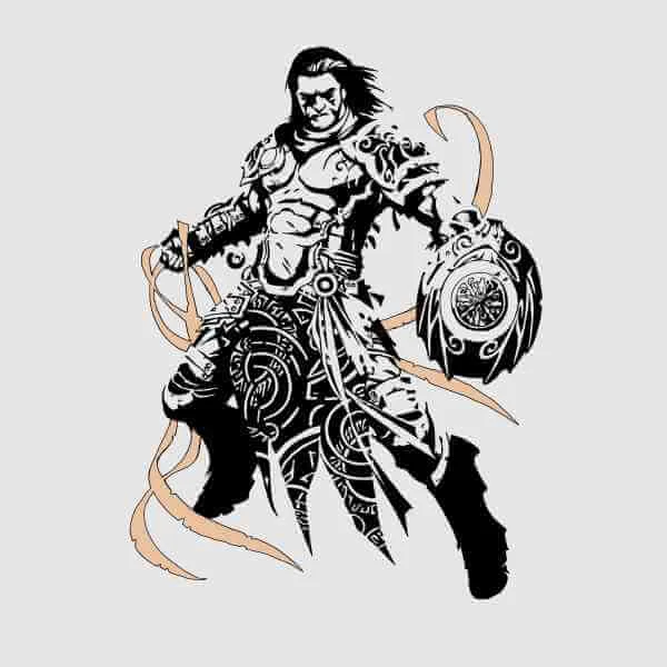 Magic The Gathering Gideon Character Art T-shirt - Grijs