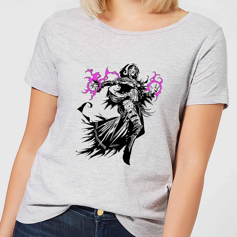 Magic The Gathering Liliana Character Art Dames T-shirt - Grijs - S Afbeelding 1