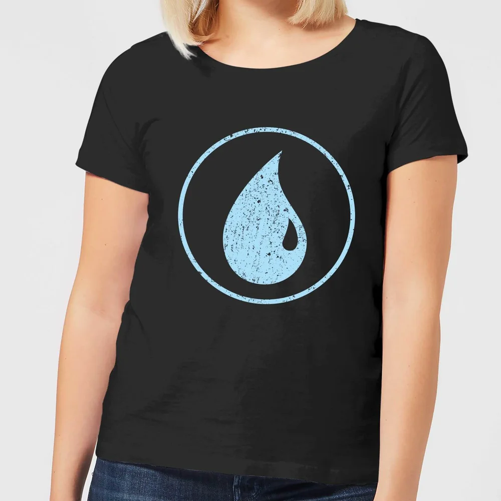 Magic The Gathering Blue Mana Dames T-shirt - Zwart - S Afbeelding 1