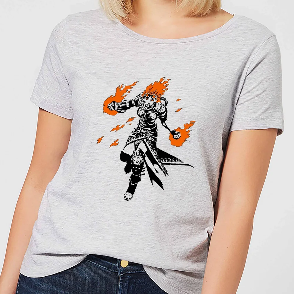 Magic The Gathering Chandra Character Art Dames T-shirt - Grijs - S Afbeelding 1