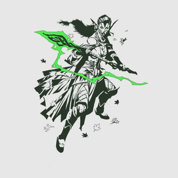 Magic The Gathering Nissa Character Art Trui - Grijs