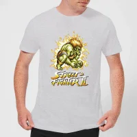 Street Fighter Blanka 16-bit Men's T-Shirt - Grey - undefined undefined