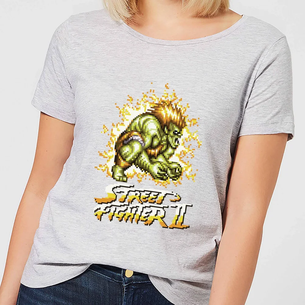 Street Fighter Blanka 16-bit Women's T-Shirt - Grey - S Afbeelding 1