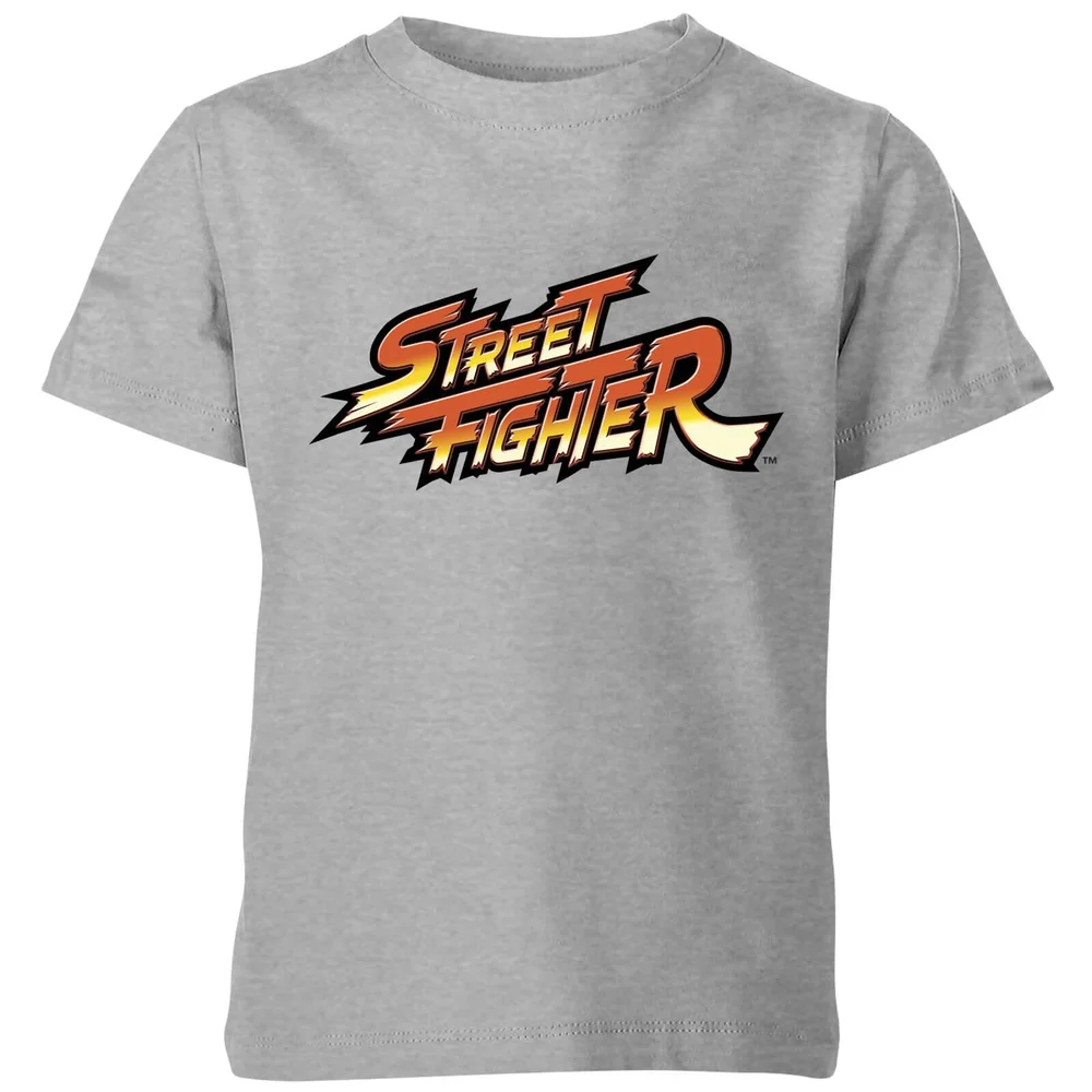 Street Fighter Logo Kids' T-Shirt - Grey - 98/104 (3-4 jaar) Afbeelding 1