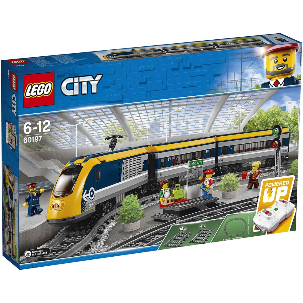 LEGO 60197 City Trains Passagierstrein Bouwset, Motor op Batterijen, Rails en Accessoires voor Kinderen van 6 Jaar en Ouder Afbeelding 1