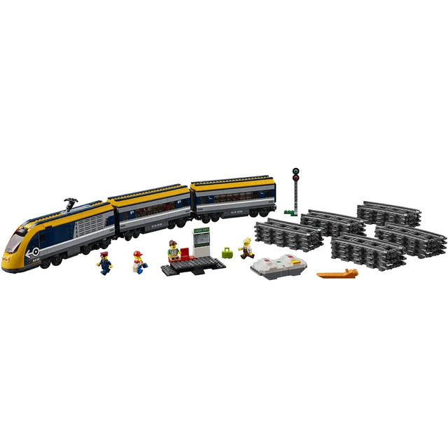 LEGO 60197 City Trains Passagierstrein Bouwset, Motor op Batterijen, Rails en Accessoires voor Kinderen van 6 Jaar en Ouder