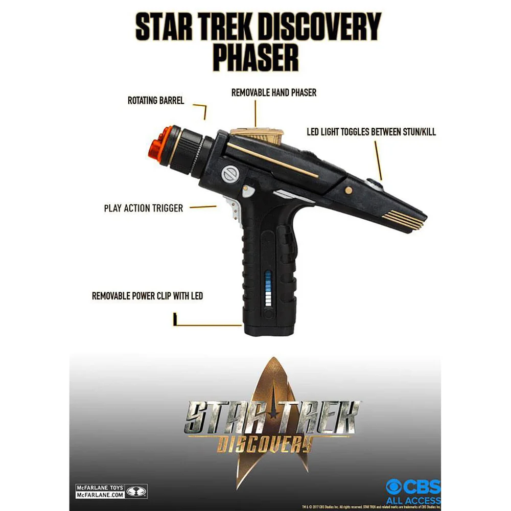 McFarlane Star Trek Discovery Phaser Replica Afbeelding 1
