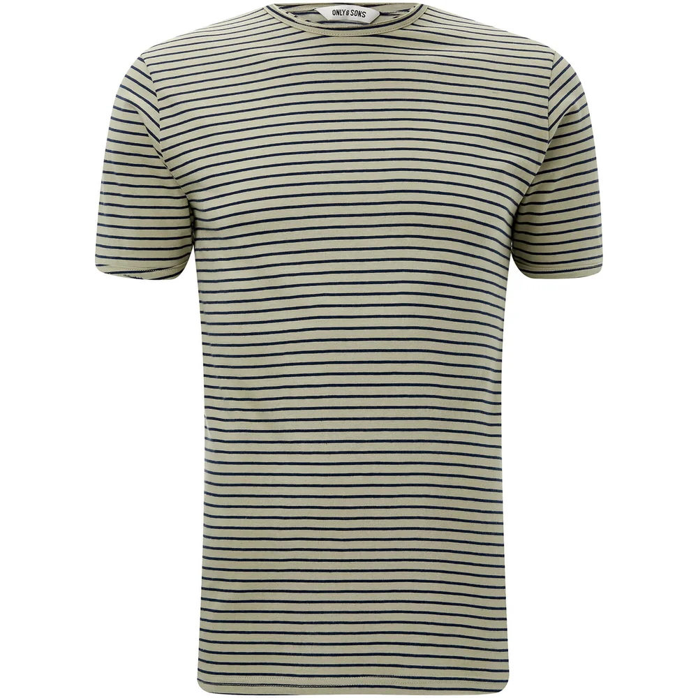 Only & Sons Men's Albert Stripe T-Shirt - Tea - XS - Groen Afbeelding 1