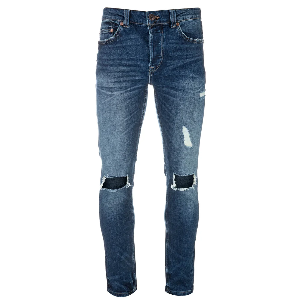 Only & Sons Men's Loom Ripped Jeans - Mid Blue Denim - W30/L32 - Blauw Afbeelding 1
