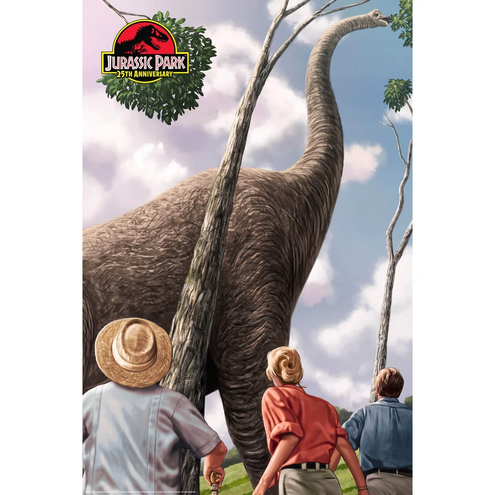 Jurassic Park 25e Verjaardag Kunst Giclee door Sam Gilbey - Zavvi Exclusieve Limited Edition Afbeelding 1