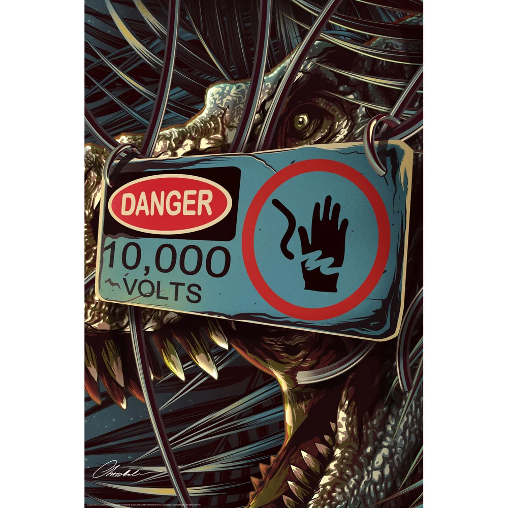 Jurassic Park 25th Anniversary Fine Art Giclee by Chris Christodoulou - Zavvi Exclusive Limited Edition Afbeelding 1