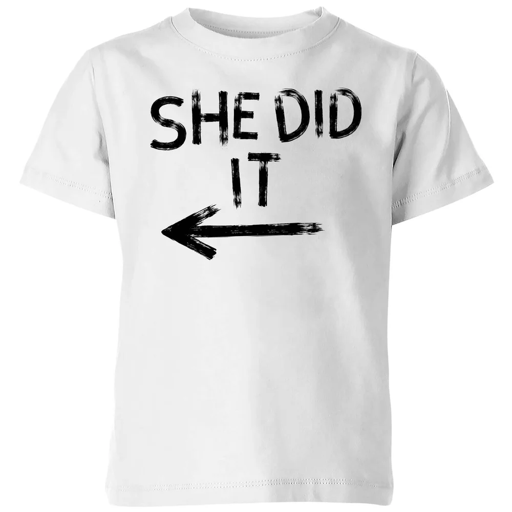 My Little Rascal She Did It Kids' T-Shirt - White - 98/104 (3-4 jaar) - Wit Afbeelding 1