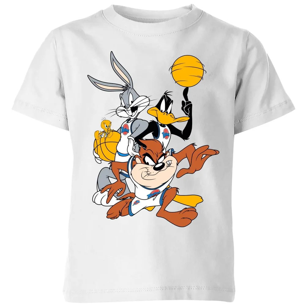 Space Jam Group Shot Kids' T-Shirt - White - 98/104 (3-4 jaar) Afbeelding 1