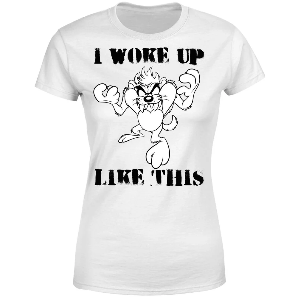 Looney Tunes Taz I Woke Up Like This Dames T-shirt - Wit - S Afbeelding 1