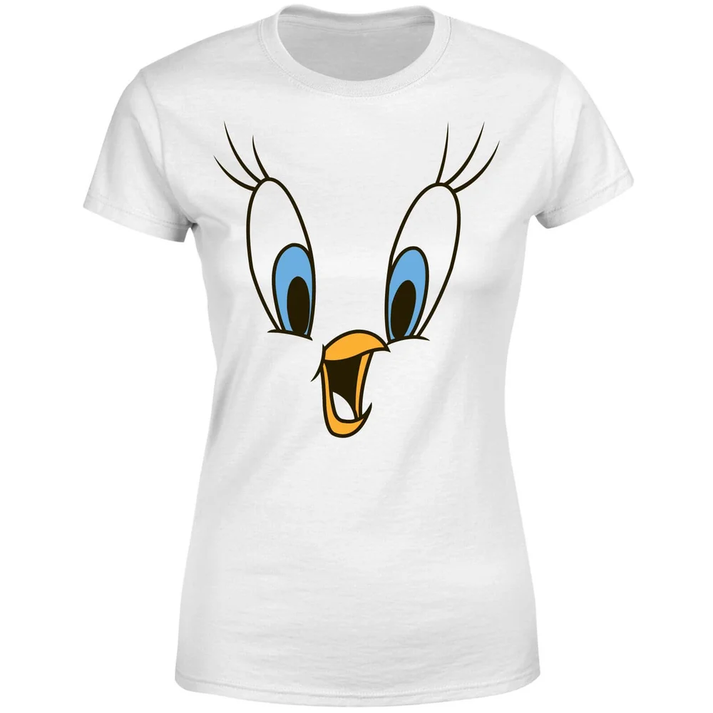 Looney Tunes Tweety Face Dames T-shirt - Wit - S Afbeelding 1