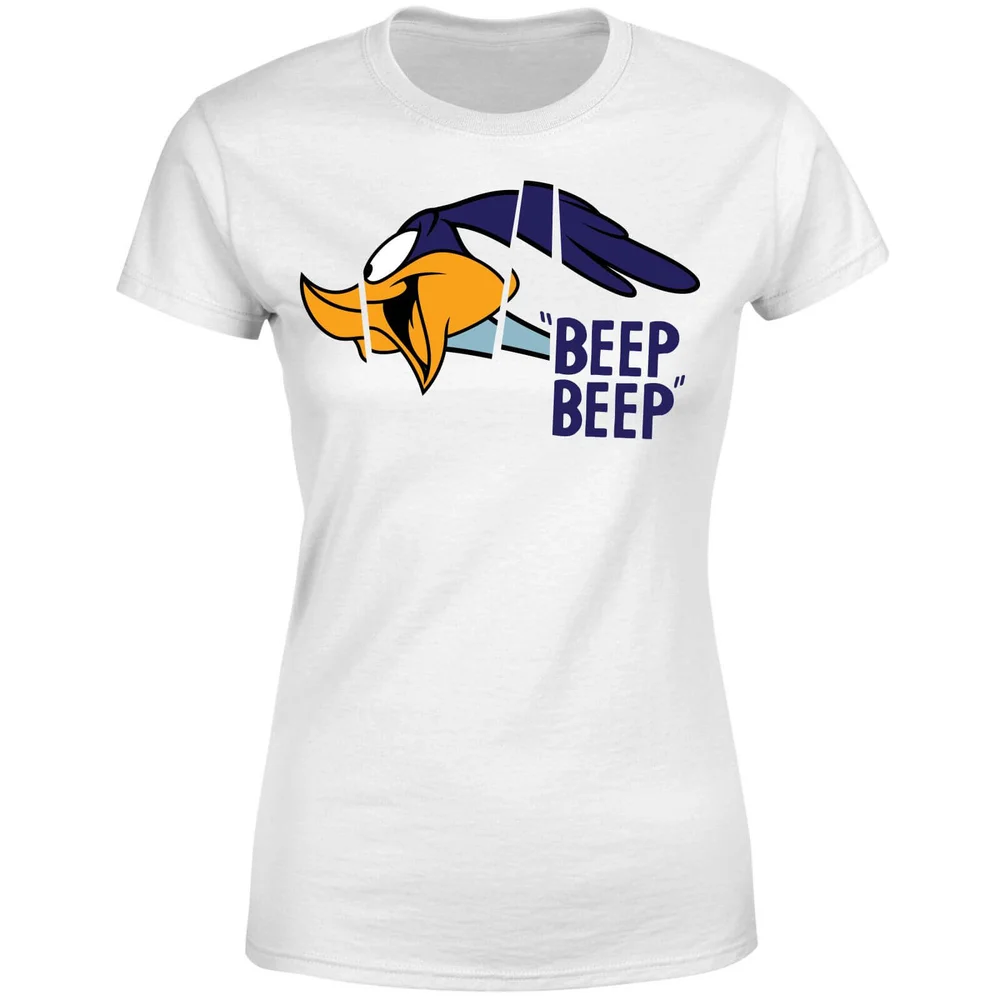 Looney Tunes Road Runner Beep Beep Dames T-shirt - Wit - S Afbeelding 1