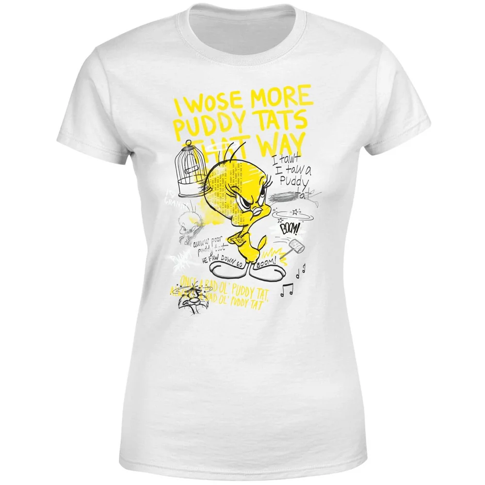 Looney Tunes Tweety Dames T-shirt - Wit - S Afbeelding 1