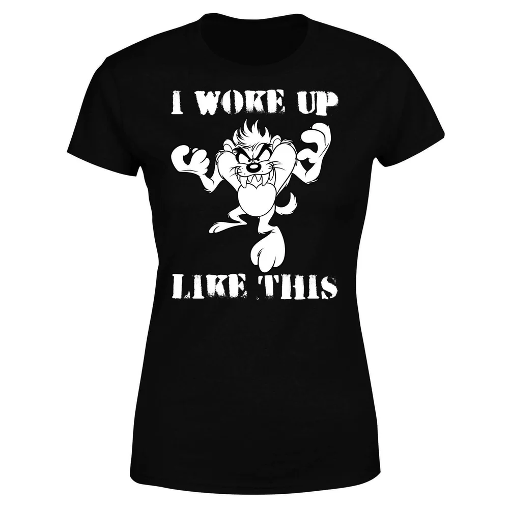 Looney Tunes Taz I Woke Up Like This Dames T-shirt - Zwart - S Afbeelding 1