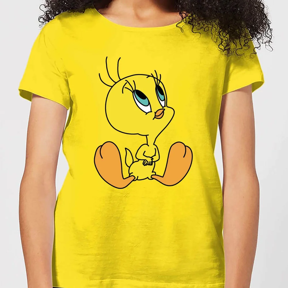 Looney Tunes Tweety Sitting Dames T-shirt - Geel - S Afbeelding 1