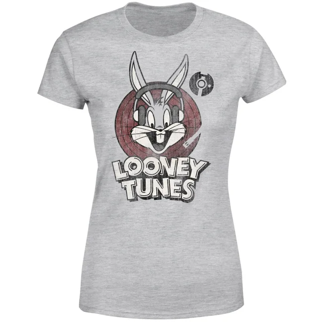 Looney Tunes Bugs Bunny Circle Logo Dames T-shirt - Grijs