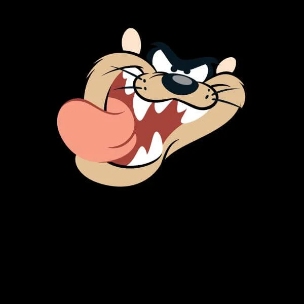 Looney Tunes Taz Face Dames T-shirt - Zwart
