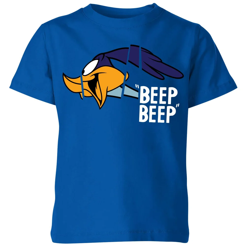 Looney Tunes Road Runner Beep Beep Kinder T-shirt - Blauw - 98/104 (3-4 jaar) Afbeelding 1